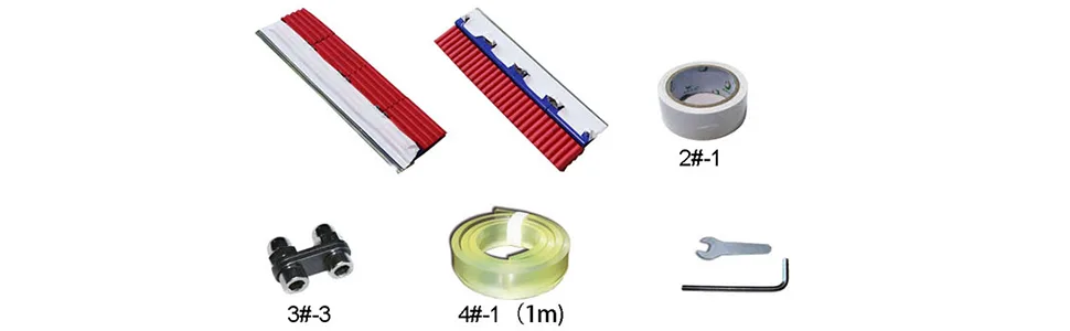 INTBUYING 13 Modular Screen Printing Squeegee Assembling Metal Scraper Sponge Handle 65 Durometer Water Squeegee Ink Scraper - product information 3