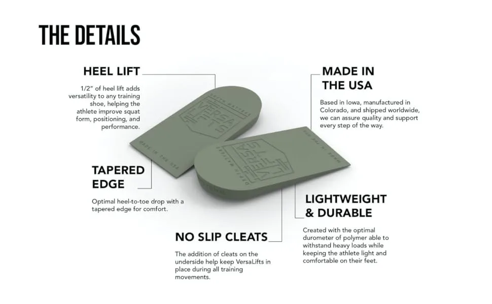 VersaLifts V2 Heel Lift Inserts (Pair) (Small) - product information 5