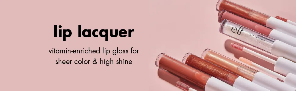 e.l.f.  Lip Lacquer  Moisturizing  Shiny  Non-Sticky  Long Lasting  Provides Maximum Color  Glides On  Fantasy  0.08 Fl Oz - Lip Lacquer 01