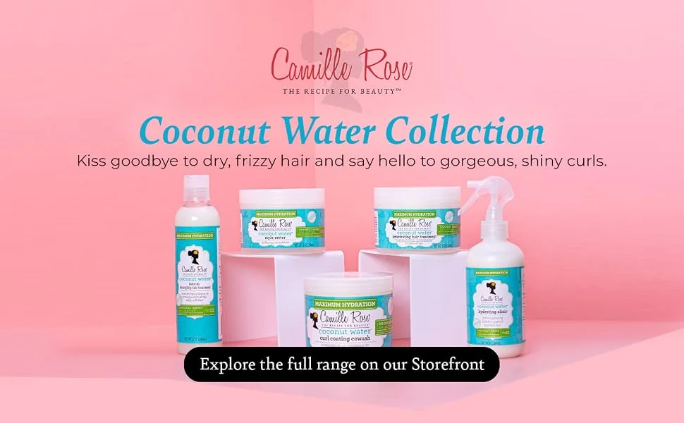 Camille Rose Coconut Water Curl Coating Cowash  12 fl oz - Coconut Water Collection