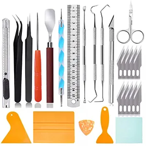 27 Pcs Craft Tools Set  Vinyl Weeding Tools  Craft Basic Set  Craft Vinyl Tools Kit for Silhouettes/Cameos/Lettering/Cutting/Splicing 27PCS - product information 2