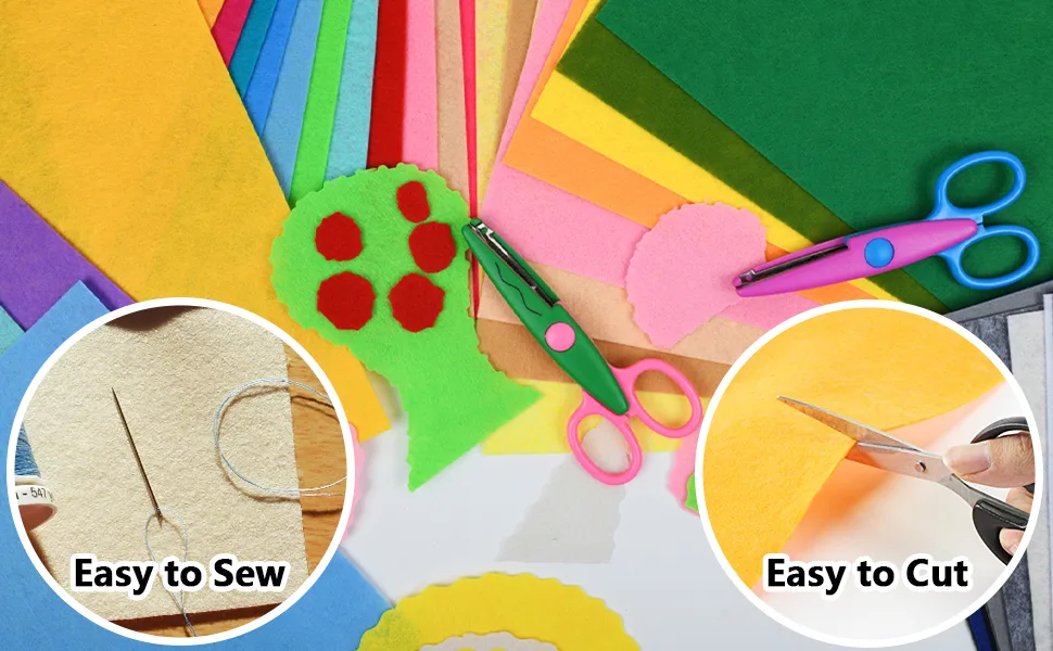 40Pcs Felt Fabric Sheets  8 x 12 inch DIY Craft Felt 1mm Thick  Non-Woven Fabric for Patchwork  School Projects  Decoration  40 Assorted Colors (20 x 30cm) 40 sheets - product information 4