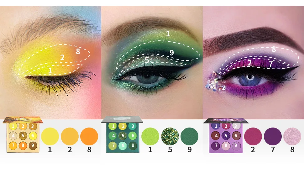 Docolor Eyeshadow Palette  Gemstone 54 Colors Makeup Palette Eye Shadow Matte Glitter Professional Makeup Eye Shadow Powder Long Lasting Waterproof Cosmetic Eyeshadow Palette - Eyeshadow Palette