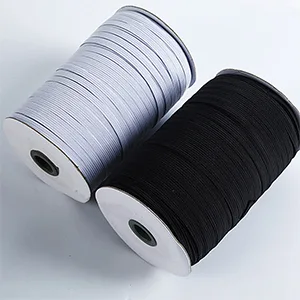 200 Yards Length 1/4 Inch Width Braided Elastic Band White Elastic String Cord Heavy Stretch High Elasticity Knit Elastic Band for Sewing Craft DIY  Mask White 1/4 Inch - Advanced materials