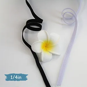 200 Yards Length 1/4 Inch Width Braided Elastic Band White Elastic String Cord Heavy Stretch High Elasticity Knit Elastic Band for Sewing Craft DIY  Mask White 1/4 Inch - Mask band