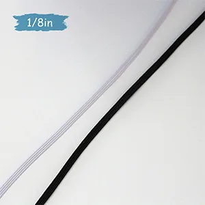 200 Yards Length 1/4 Inch Width Braided Elastic Band White Elastic String Cord Heavy Stretch High Elasticity Knit Elastic Band for Sewing Craft DIY  Mask White 1/4 Inch - Mask band