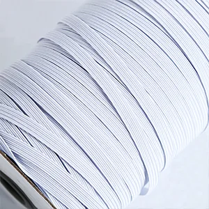200 Yards Length 1/4 Inch Width Braided Elastic Band White Elastic String Cord Heavy Stretch High Elasticity Knit Elastic Band for Sewing Craft DIY  Mask White 1/4 Inch - Mask band