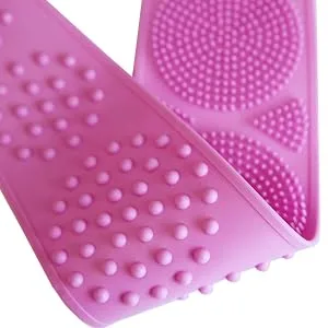 futurino Silicone Bath Body Brush Long Exfoliating Back Scrubber Massager Exfoliating Towel Shower Strip for Deep Clean 60cm 60purple - product information 5