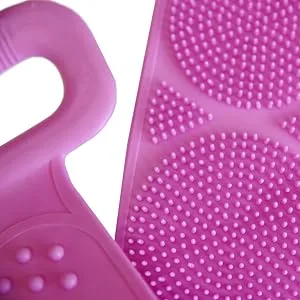futurino Silicone Bath Body Brush Long Exfoliating Back Scrubber Massager Exfoliating Towel Shower Strip for Deep Clean 60cm 60purple - product information 6