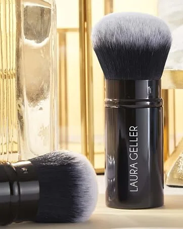 LAURA GELLER NEW YORK Baked Eclipse Eye Shadow Duo  Bronze/Emerald - Airbrush Kabuki Brush