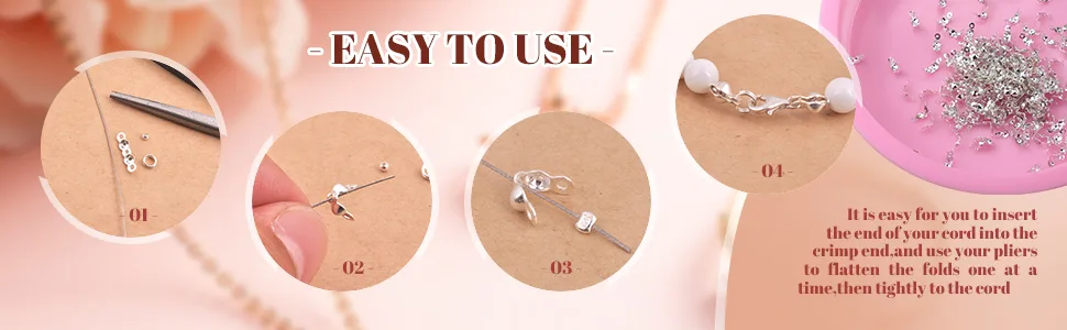 Newbested 1400 PCS Metal Open Bead Tips Knot Covers Iron Clamshells Terminators Wire Crimp End Caps for Jewelry Making Craft DIY(Gold and Silver) - Metal Open Bead Tips Knot Covers Iron Clamshells Terminators Wire Crimp End Caps