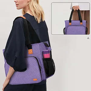 Luxja Embroidery Project Carrying Bag  Embroidery Kits Storage Bag (Bag Only)  Purple - embroidery attachment case