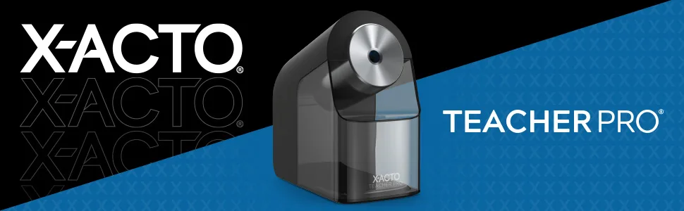 X-Acto  TeacherPro  Classroom Electric Pencil Sharpener  Blue Black - X-Acto Teacher Pro Item Image