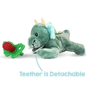 RAZBABY Razbuddy Razberry Teether/Pacifier Holder w/Removable Baby Teether Toy - 0M+ - Bpa Free - Bunny - detachable