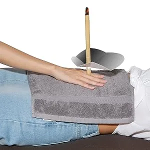 4 Ear Candling Treatment Towels with 20 pcs Ear Candling Protective Discs  Gray. Please Note  Ear Candles not Included - ear canding