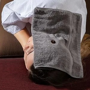 Ear Candling Treatment Towel  Gray. Please Note  Ear Candles not Included - EAR CANDING KIT
