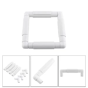 Plastic Cross Stitch Frame  Square Rectangle Plastic Clip Frame for Embroidery Cross Stitch Quilting Needlepoint Tool (27.9*27.9cm) - needlepoint frame
