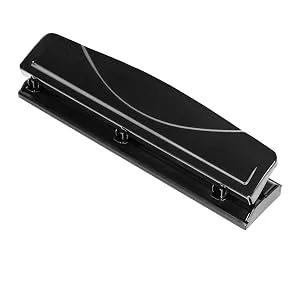 Amazon Basics 3 Hole Punch  10 Sheet Capacity  Black Style B - AmazonBasics