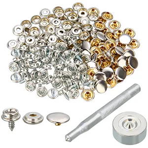 Snaps Kit for Boat Cover Canvas Screws Snaps Buttons Tool Marine Grade Sewing Fastener with 2Pcs Setting Tool (60pcs) - product information 3