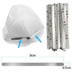 Nose Bridge Strips for Masks  Aluminum Metal Nose Strip  Adjustable Nose Clips Wire for DIY Mask Making Accessories for Sewing Crafts  100Pcs - Adjustable Nose Clips