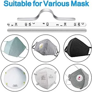 Nose Bridge Strips for Masks  Aluminum Metal Nose Strip  Adjustable Nose Clips Wire for DIY Mask Making Accessories for Sewing Crafts  100Pcs - nose wire