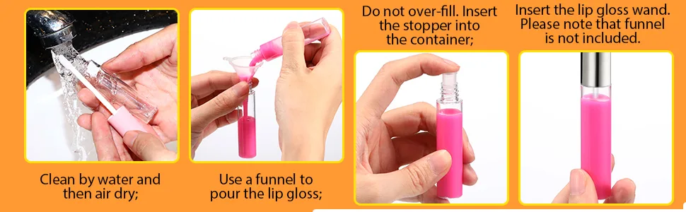 Blulu 30 Piece Lip Gloss Tube 10 ml Empty Refillable Lip Balm Bottle Clear Plastic Lip Gloss Container Reusable Lipstick Bottle with Rubber Insert for Lipstick (Assorted Colors) - product information 3