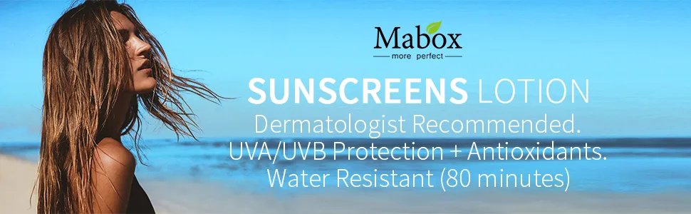 Mabox Skin Dry Touch Sunscreen Broad Spectrum SPF 50  Oil Free Face Sunscreen  Non-Greasy Sunscreen Lotion - Sunscreen 1