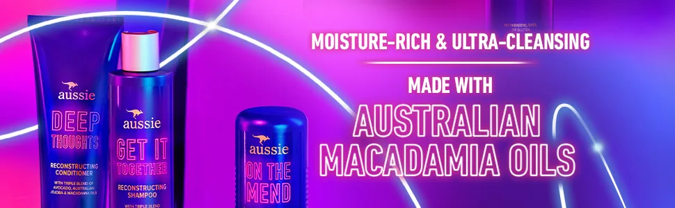 Aussie Shampoo 9.6 Fl Oz - Moisture rich and ultra cleansing made with australian macadamia oils
