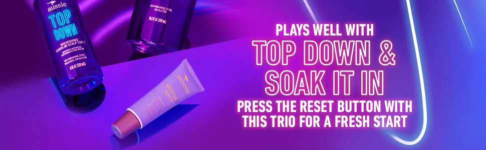 Aussie Shampoo 10.1 Fl Oz Clarifying Shampoo - plays well with top down and soak it in press reset button with this trio for a fresh start