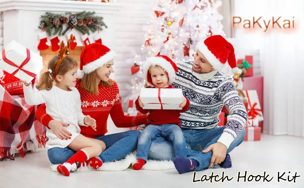 PakyKai Latch Hook Kits for Adults Color Printed Fox DIY Hook Rug Carpet Needlework Tapestry Kits for Home Decors Festival Gift 52x38cm - Latch Hook Kits for Adults