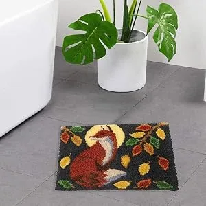 PakyKai Latch Hook Kits for Adults Color Printed Fox DIY Hook Rug Carpet Needlework Tapestry Kits for Home Decors Festival Gift 52x38cm - Latch Hook Kits for Adults