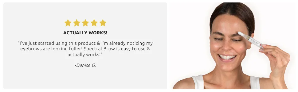 Spectral.BROW Brow Enhancing Serum by DS Laboratories - Promotes Appearance of Full  Bold Eyebrows  Get Denser  Thicker Eyebrows  Vegan and Cruelty Free - brow growth serum