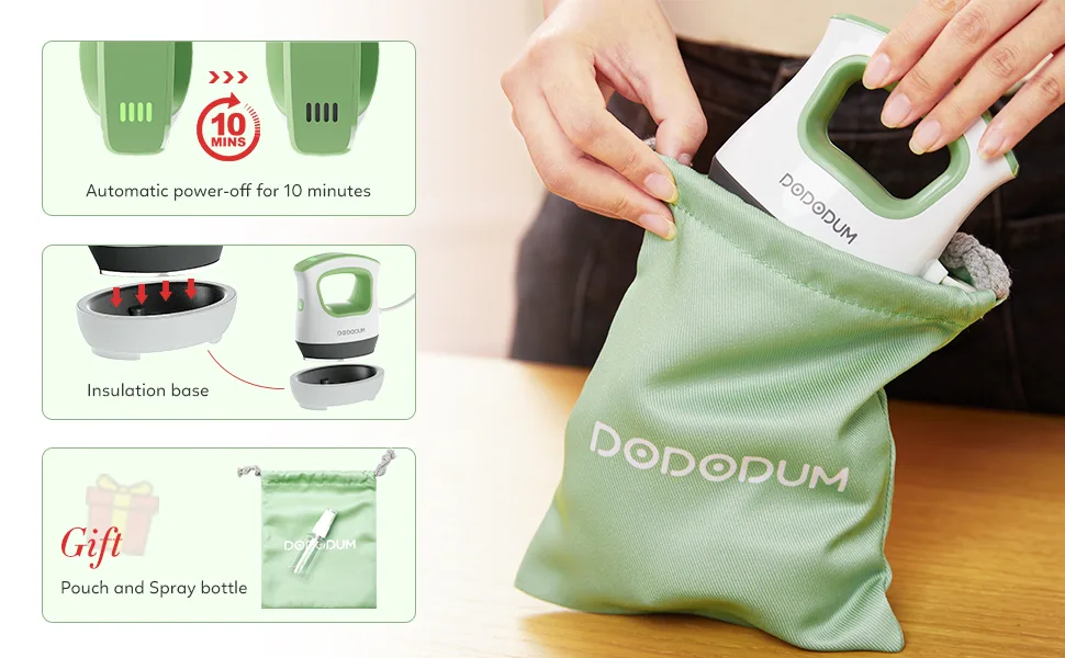 DODODUM Mini Heat Press Machine Easy to Use for T Shirts Shoes Hats Small HTV Iron-on Vinyl Projects Portable Heating Transfer Iron Green A-Green MINI - heat press machine
