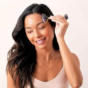 Jade Facial Roller - Plum Beauty Amethyst Quartz Facial Roller