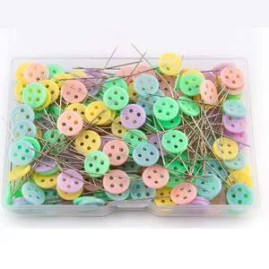 200 PCS Flat Head Pins  Straight Pins  Sewing Pins for Fabric  Button Colored Heads Quilting Pins  Boxed for Sewing DIY (Assorted Colors)  Mixed - sewing pins for fabric alfileres de costura flat head pins alfileres de costura flat head sewing pin