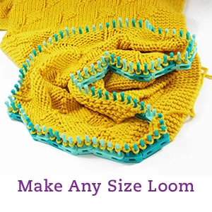 Authentic Knitting Board Flexee Chunky Loom Links  Teal & Turquoise 36 Piece - Make Any Size