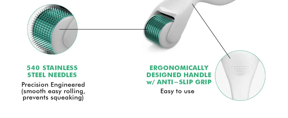 Derma Roller Microneedling Roller - Titanium 0.25mm Micro Needler Face Roller  Microneedle Roller for Skincare Tools for Face  Beard Roller Derma Roller 0.25mm 1.0 - derma roller 05mm beard microneedling for hair growth 0.5mm dermaroller micro needling microneedle
