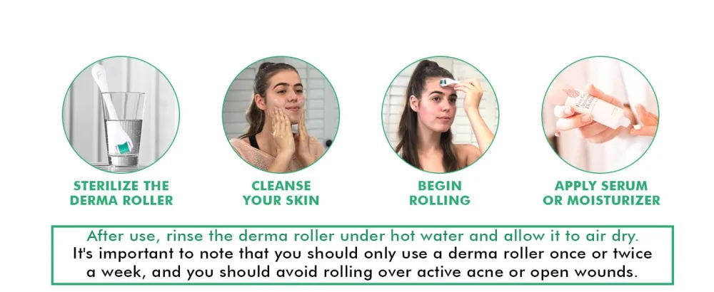 Derma Roller Microneedling Roller - Titanium 0.25mm Micro Needler Face Roller  Microneedle Roller for Skincare Tools for Face  Beard Roller Derma Roller 0.25mm 1.0 - derma roller 05mm beard microneedling for hair growth 0.5mm dermaroller micro needling microneedle
