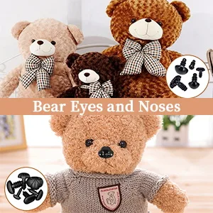 Safety Eyes and Noses  462Pcs Black Plastic Stuffed Crochet Eyes with Washers for Crafts black 462pcs - product information 3
