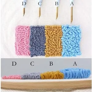 Punch Needle Embroidery Starter Kits Punch Needle Tool Threader Fabric Embroidery Hoop Yarn Rug Punch Needle Wave - product information 3