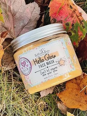 Bella & Bear Hello Glow Face Mask for refining and brightening - Vegan - 6.7oz - Brightening Face Mask