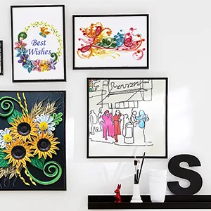 Rancco 20 Pcs Quilling Paper Stencils + 10 Pcs PVC Sheets  A4 Quilling Art Template Paper Filigree Pattern Origami Template  Wall Art Filigree - Paper Quilling Kit