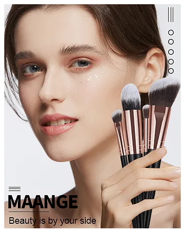 Makeup Brushes  18 Pcs Professional Premium Synthetic Make Up Brushes  Foundation Powder Concealers Eye Shadows Makeup Brush Set (Champagne Gold) - Makeup brushes with case