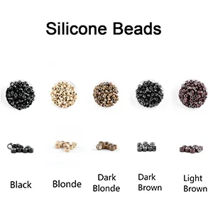 2500 pieces Seamless hair extension micro ring link beads 5mm silicone lined beads suitable for human hair extensions - product information 6