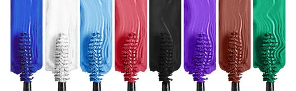 Maydear Waterproof Color Mascara  Longlasting  Smudge-Proof  Voluminous and Charming Mascara  Multiple colors available Red 0.35 Ounce - Color mascara