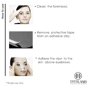 (100 PCS) Cocohoney Face Film Cover Shields Visors  Disposable Face Shields for Hairspray Salon Supplies  Microblading  Permanent Makeup  Shower  and Eyebrows Eyelash Extensions Eye Eyelid - product information 5