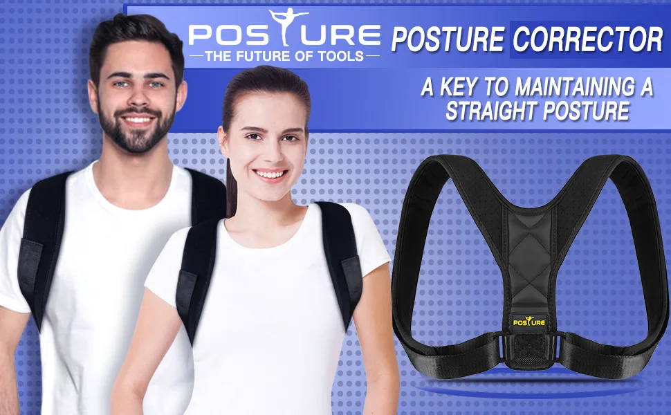 Posture Corrector for Men and Women - Posture Brace  Adjustable Upper Back Brace for Clavicle Support and Providing Pain Relief from Neck  Back and Shoulder (Universal) - product information 1