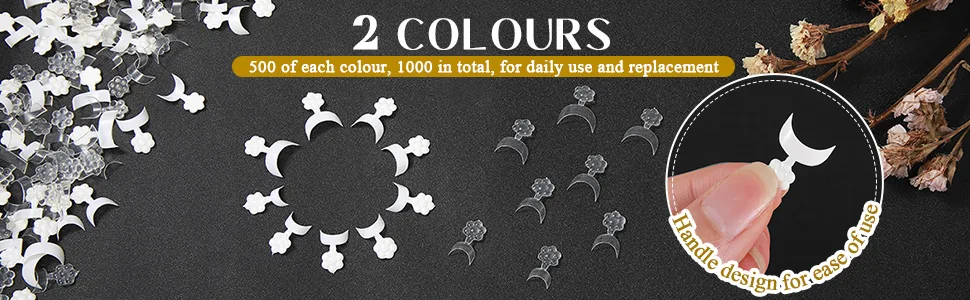 1000 Pieces Short French Style Nails Tips False Acrylic Half Cover Nail Tips Nail Extension Tool for DIY Nail Salons Art  Transparent and White - product information 2