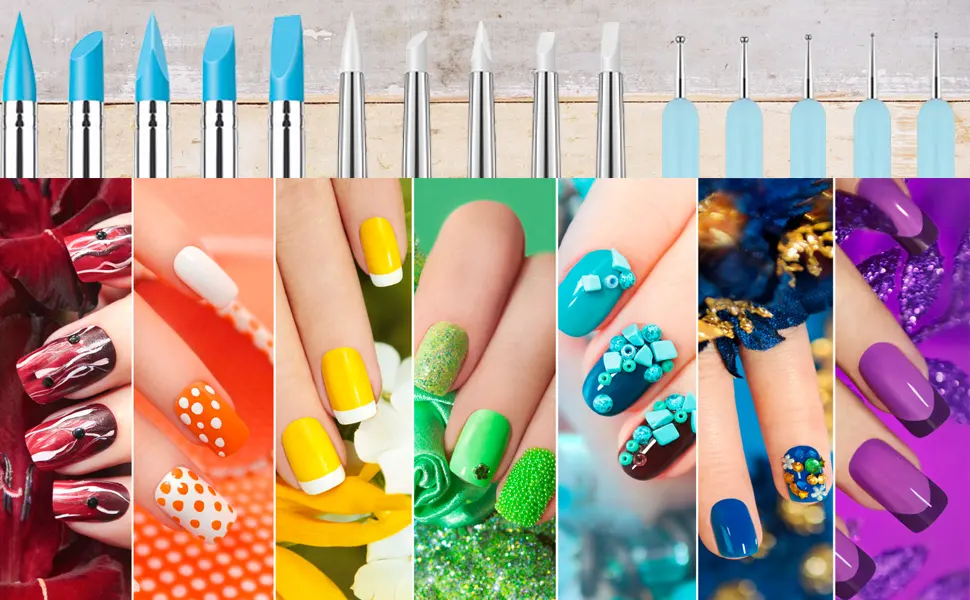 Yagugu Silicone Clay Sculpting Tool - 10Pcs Modeling Dotting Tool for Pottery Craft  Rock  Nail  Blending  Drawing - tools