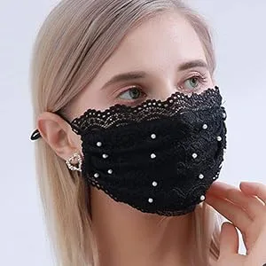 Feelmate 6in*5Yard Soft & Stretch Black Lace Roll Runner for Wedding Clothes or DIY Craft Decoration Black 6in - black lace fabric roll